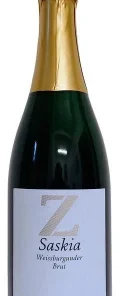 Sekt Saale Unstrut Weißburgunder brut Thüringer Weingut Zahn Saskia