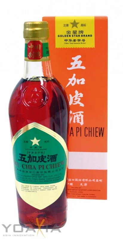 3er Pack – WU CHIA PI CHIEW (3x 500ml) Spirituose mit Kräuterauszügen 54% vol. GOLDEN STAR Brand