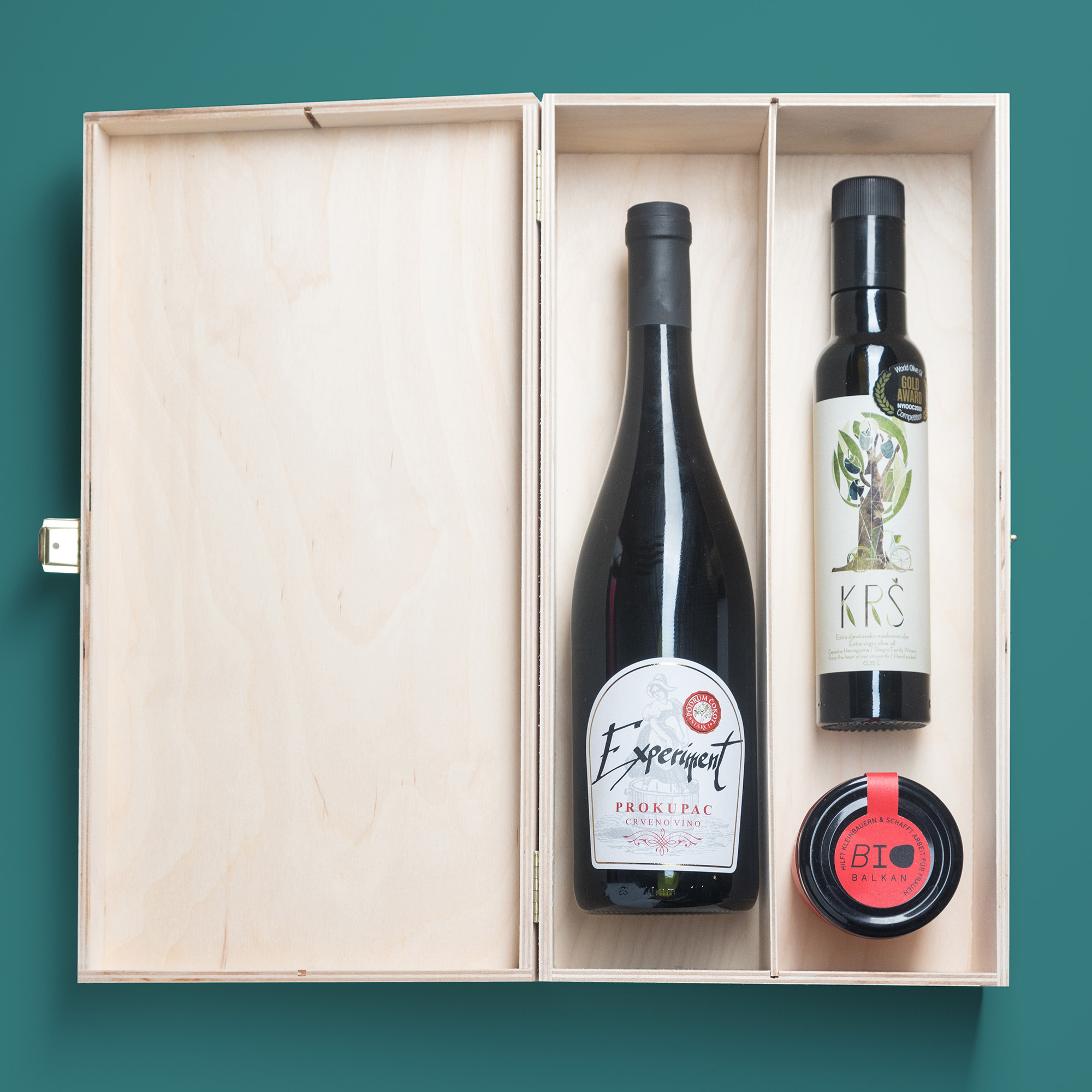 2er Wein-Holzkiste – Bild 3