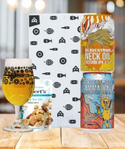 Beavertown British Craft Beer 2 Can Gift Set with Beerhunter Glass (330ml Cans)