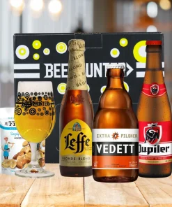 Belgian Beer Gift Set with Branded Glass (3 Pack)