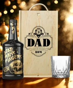 Best Dad Dead Mans Fingers Spiced Rum Gift Set with Glass – 70cl