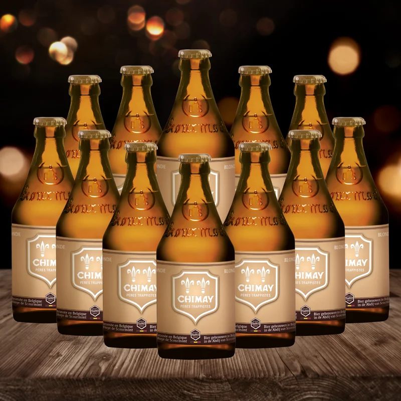 Chimay Gold Belgian Trappist Blonde 330ml Bottles – 4.8% ABV (12 Pack)