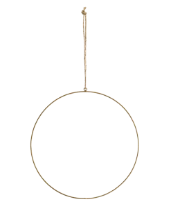 Madam Stoltz Drahtring 40 cm Metallring messingfarben antik