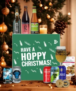 Gluten Free Beer Hoppy Christmas Gift Box with Glass – (8 Pack)