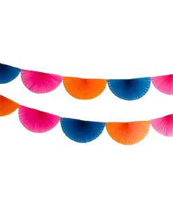 Abanico Party Girlande Emilia-Stil aus Papier