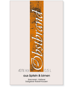 Obstbrand aus Äpfel und Birnen 40 % vol