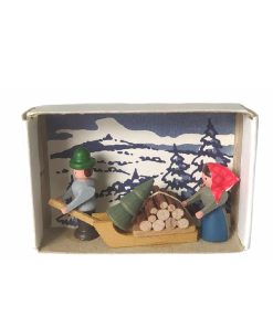 Zündholzschachtel Holzsammler