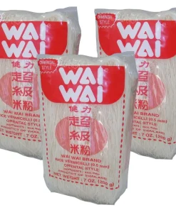 [ 3x 200g ] WAI WAI BRAND Reisnudeln / Rice Vermicelli 0,5mm / Orientel Style