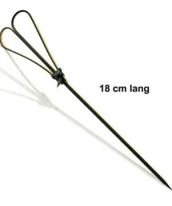 Bambus-Spieße, mit Herz, schwarz, 18cm, 100 St