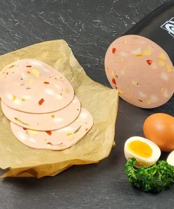 Eierlyoner mit Paprika vom EIFEL Schwein geschnitten 0.2 kg