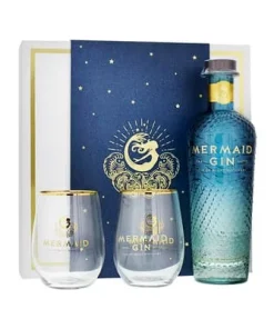 Mermaid Gin Geschenkset 70cl mit 2 Gläsern