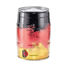 5 Liter Partyfass mit Zapfhahn, Deutschland-Optik