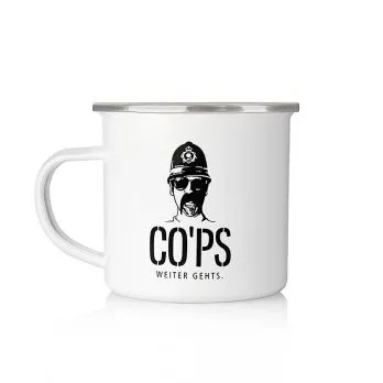 Cops Metallbecher Knast Tasse mit Logo, 1 St – Bild 2