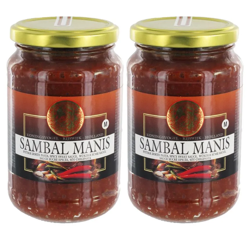 Doppelpack KONINGSVOGEL Sambal Manis (2x 200g) | würzige süße Sauce | Spicy Sweet Sauce