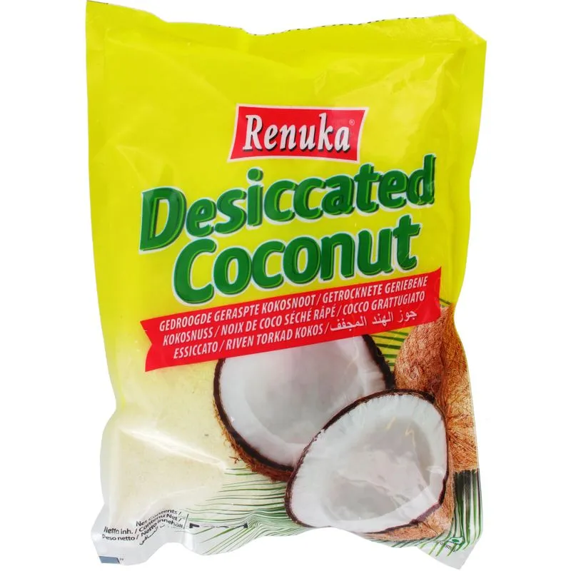 RENUKA Getrocknete Kokosraspeln 500g | fein geraspelte Kokosnuss | Desiccated Coconut