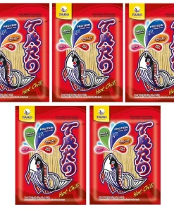 5er Pack – TARO Fisch Snack Hot Chili Flavour (5x 52g) | Fischsnack herzhafte Knabberei – scharfer Chiligeschmack