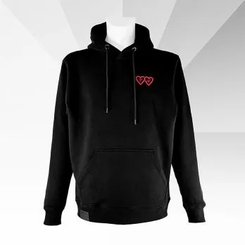 INFINITYLOVE – Hoodie „Statement“ (Herzen Vorne & Hinten), regular fit, M, 1 St – Bild 2
