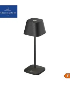 Tischleuchte „Neapel MICRO“, mit Akku, 20×6,5×6,5cm, Alu, schwarz (97012), 1 St