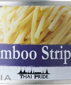 4er Pack THAI PRIDE Bambussprossen Streifen (4x 140g ATG) | Bambus-Streifen | Bamboo Stripes