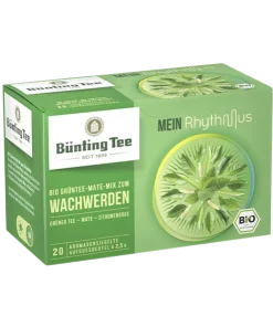 Bünting Tee Bio „Mein Rhythmus“ Grüntee-Mate-Mix zum Wachwerden, 20 Tassenbeutel