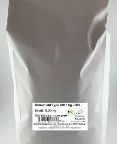 Dinkelmehl Type 630 5 kg – BIO