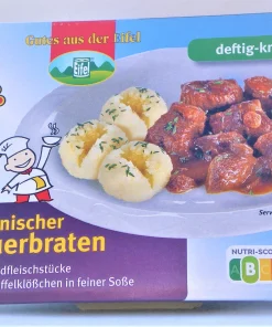 Rheinischer Sauerbraten mit Kartoffelklößen, 350g Menüschale