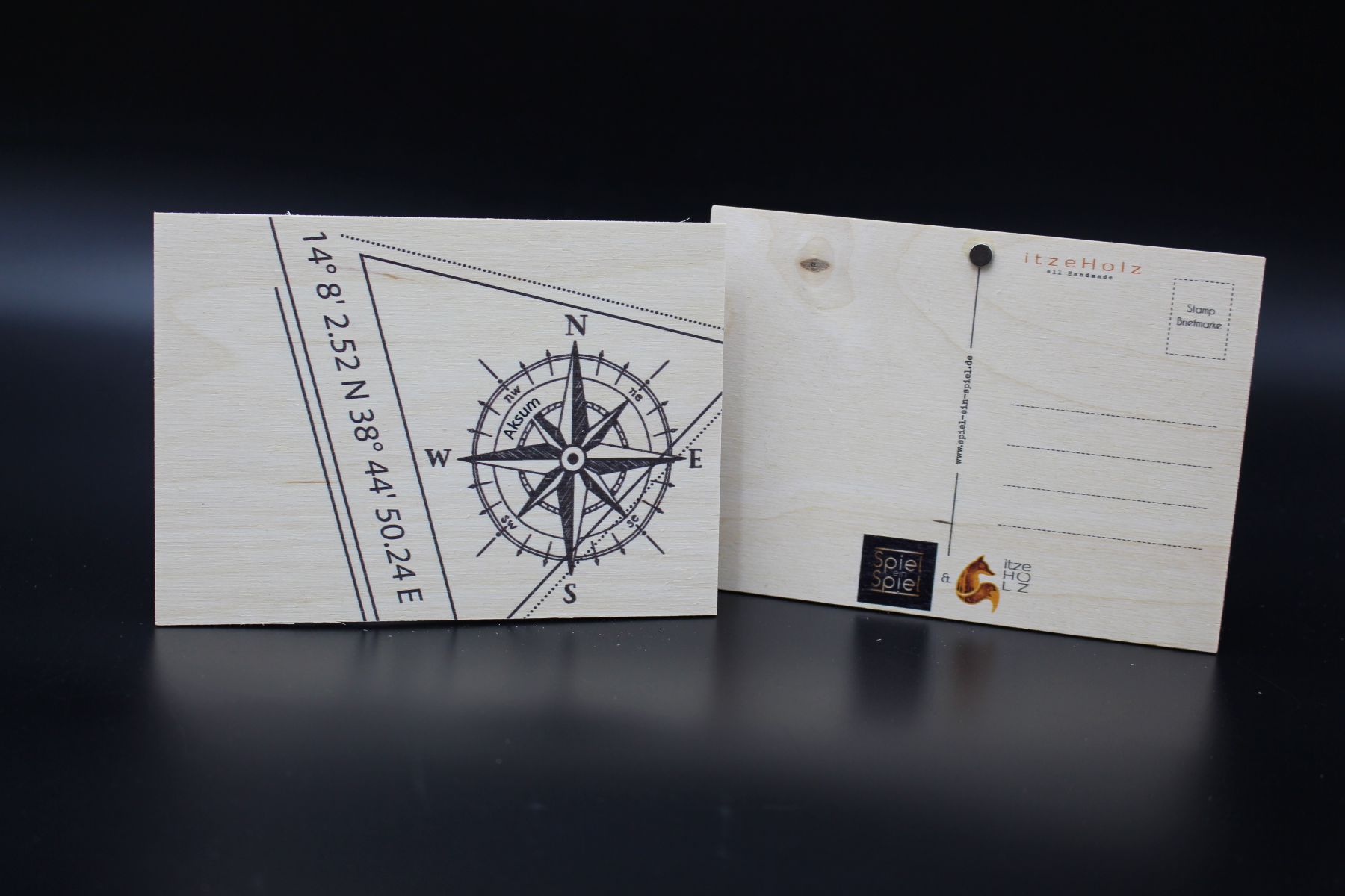 Holzkarte „Aksum“ – Koordinaten – Bild 3