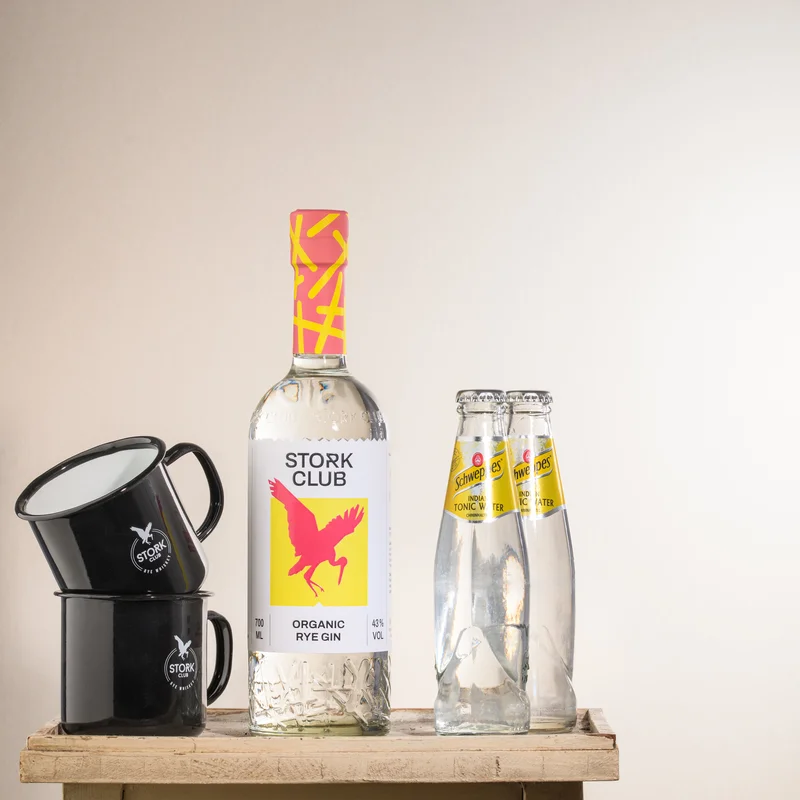 Stork Club Organic Rye Gin Tonic Box (1x Organic Rye Gin + 2x Tonic Water + 2x Drinking Cups) – Bild 2