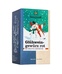 Sonnentor „Glühweingewürz rot“ Bio-Gewürz-Früchtemischung, 18 Teebeutel