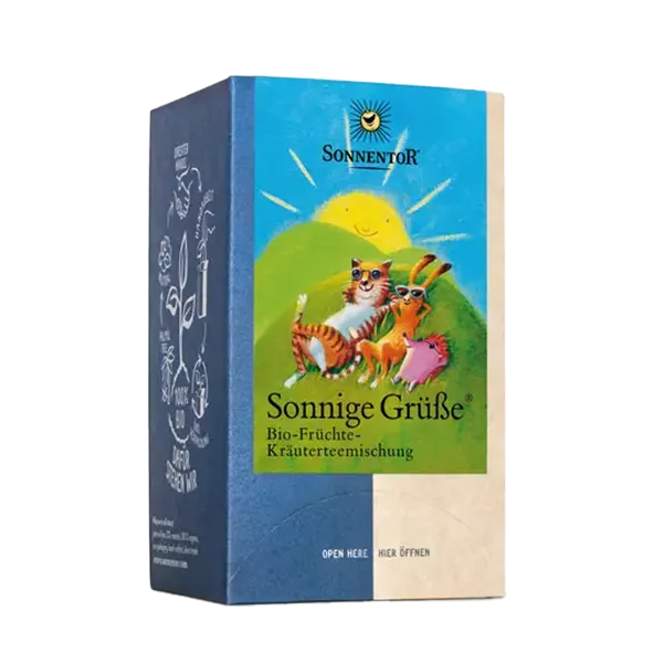 Sonnentor „Sonnige Grüße“ Bio-Früchte-Kräutertee, 18 Teebeutel – Bild 2
