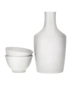 Kihara Hakemaki Sake Karaffe mit zwei Bowls