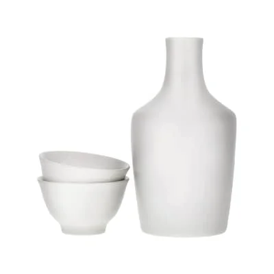 Kihara Hakemaki Sake Karaffe mit zwei Bowls