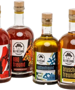 Ölfreunde Bestseller Box (1x Kräuteröl + 1x Chiliöl + 1x BBQ Öl + 1x Keltenöl + 1x Bruschettaöl + 1x Knoblauchöl)