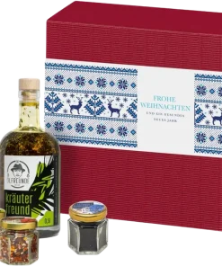 Christmas box Rudolph (1x herbal oil + 1x herbal salt + 1x chili salt + 1x black cumin seeds)