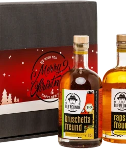 Weihnachtsbox Weisse Weihnacht (1x Bio Bruschetta Öl + 1x Rapsöl + 1x Chilisalz)