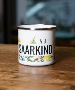 Saarkind Emaille Kaffee Becher Blumenwiese