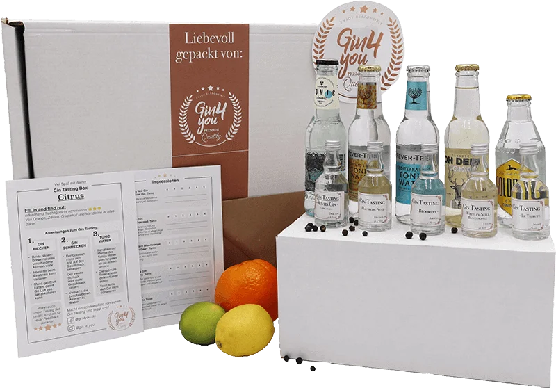 Gin Tasting Box – Citrus fruit (5 x gin + 5x tonic water)