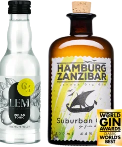 Suburban Gin Bundle (1x London Dry Gin + 1x Coleman Indian Tonic Water + 1x Tumbler Glas)