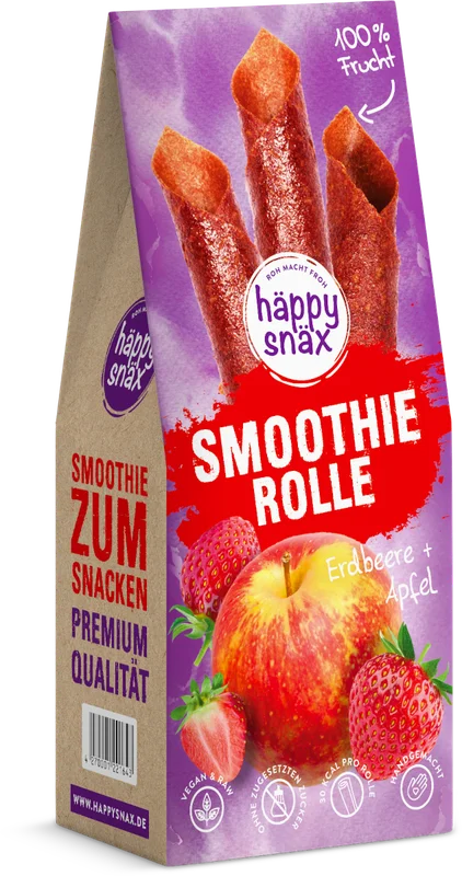 HÄPPYSNÄX Smoothierolle Erdbeere Apfel