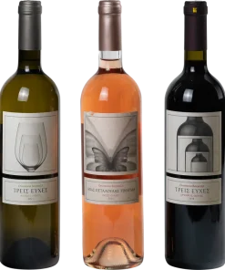 Voyatzi wine box set of 3 (1x red wine + 1x white wine + 1x rosé)