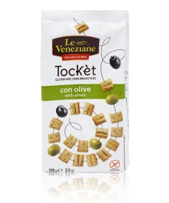 LE VENEZIANE Salatini Tockèt con olive – Minicracker Tockèt mit Oliven – 0,100kg