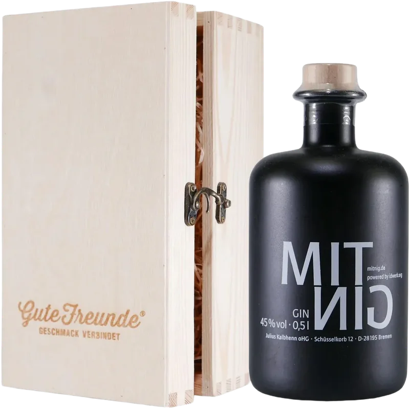 With Nig Gin black with wooden gift box