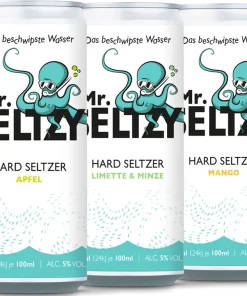 Mr. Seltzy – The tipsy water – tasting package (4x each apple, mango & lime-mint) | Hard Seltzer