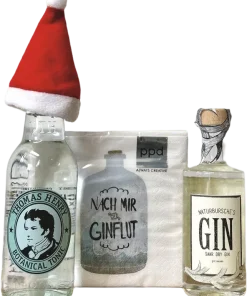 Naturbursche BeGINner Box XMAS Edition (1x Saar Dry Gin + 1x Tonic Water + 1x Weihnachtsservietten)