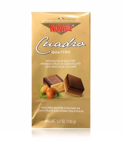 NOVI – Cuadro Quattro – Schokoladen Pralinen mit Haselnüssen – glutenfrei – 0,15kg