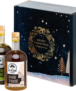 Weihnachtsbox Winterwunderland (1x Knoblauchöl + 1x Kräuteröl)