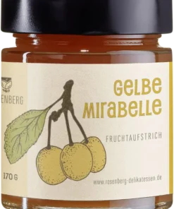 Yellow mirabelle organic fruit spread