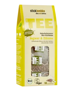 stick & lembke Bio Ingwer & Zitrone, 18 Pyramidenbeutel
