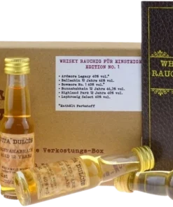 Vita Dulcis Whisky Tasting Box rauchig für Einsteiger (6x Whisky Minis)